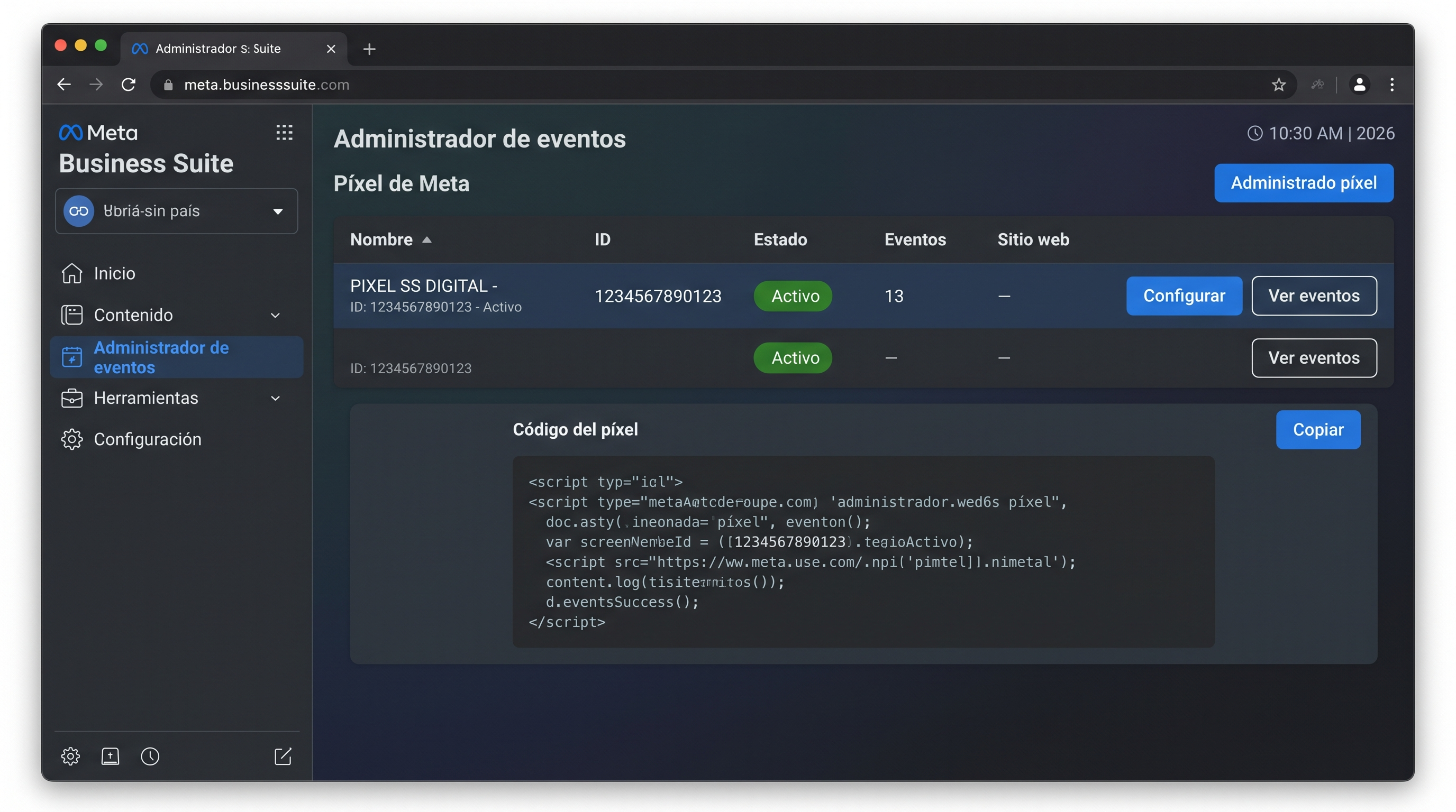 Configuración del Pixel de Meta